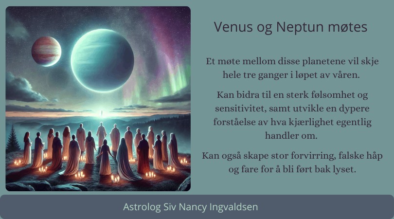 Venus møter Neptun våren 2025